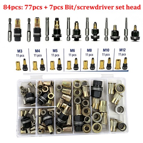 84pcs head rivet nut tool - 84pcs,