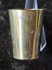 VINTAGE GASKELL AND CHAMBERS SOLIHULL 2/5 GILL SHOT CUP MEASURE