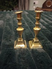 Pair Of Brass Candle Sticks 4"