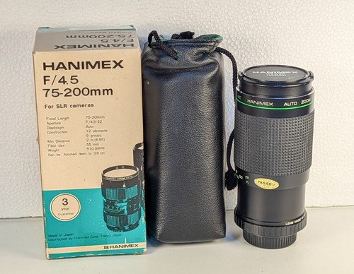 Boxed vintage hanimex 200mm - hanimex, 75-200mm