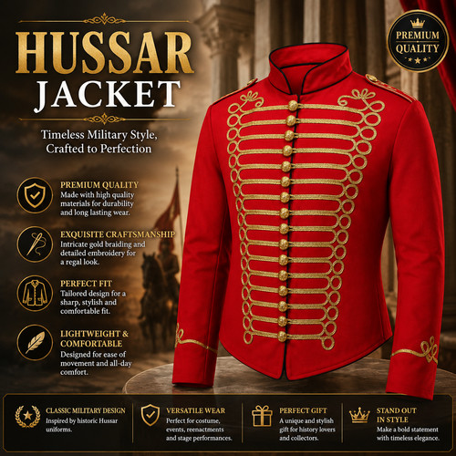 Men hussar jacket cotton - men's,