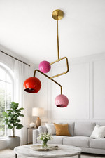Sputnik Chandelier Brass