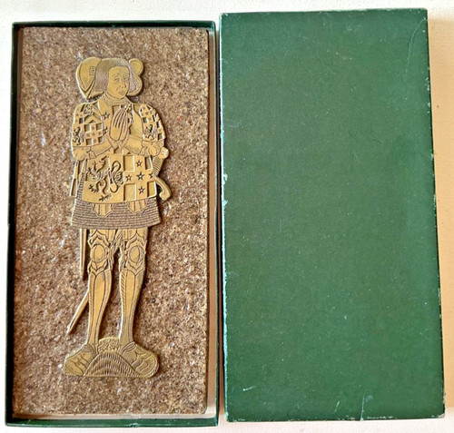 Brass rubbing plaque - brass,