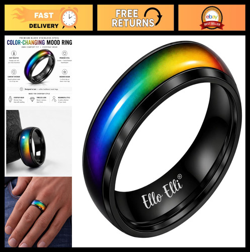 Color changing mood ring 8mm - changing,