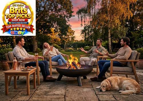99cm iron fire pit large - iron,