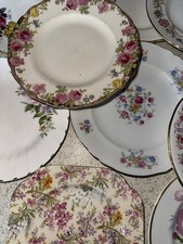 Job Lot 40 Pink Design Bone China, 16cm Side Plates