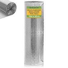 BLOSTM Foil Insulation Roll 10m x 60cm Radiator Reflector Panels Heat Energy
