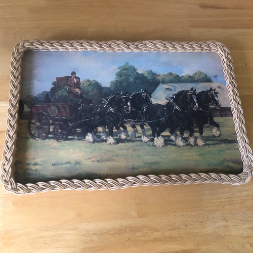 Vintage serving tray depicting - tray,