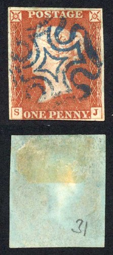 1841 penny red plate 31 - 1841,
