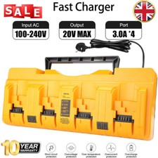 For DeWALT DCB104 4 port multi voltage 12v-20v XR LI-ION battery charger