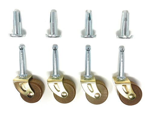 Small hardwood casters - small, 1/4"