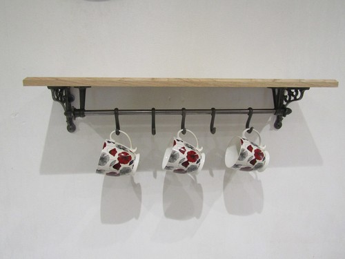Rustic solid oak cast iron - oak/cast,