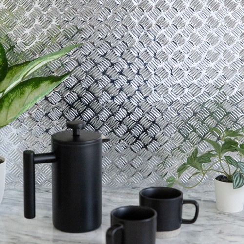 Fix chequer plate - d-c-fix, silver