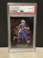 2023 Panini Obsidian - Stefon Diggs Black Color Blast PSA 10 #10 Buffalo Bills
