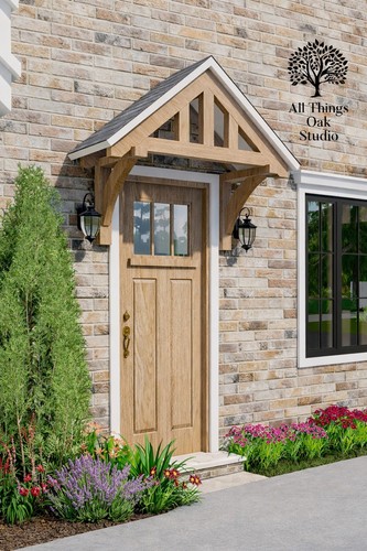 Canopy porch solid - solid, oak