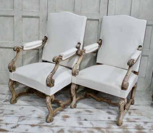 Antique spanish oak carver - oak,