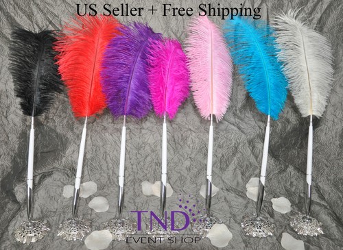 Ostrich feather plume - plume, set
