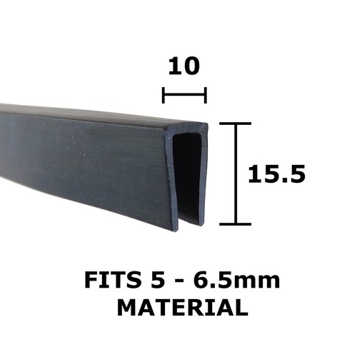 Rubber channel edging trim - rubber,