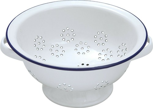Enamel colander food - enamel,
