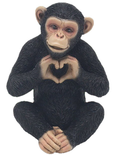 Cheeky chimp monkey - love, heart