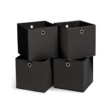 Storage Boxes Set of 4 Black