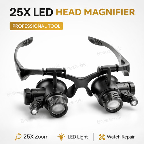 25x headband magnifier led - 25x,