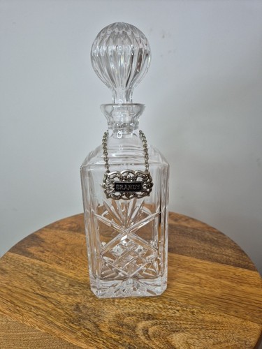 Crystal brandy decanter with - crystal,