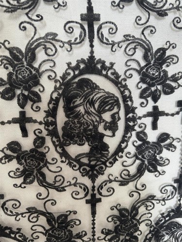 Inch lace fabric soft - soft, black