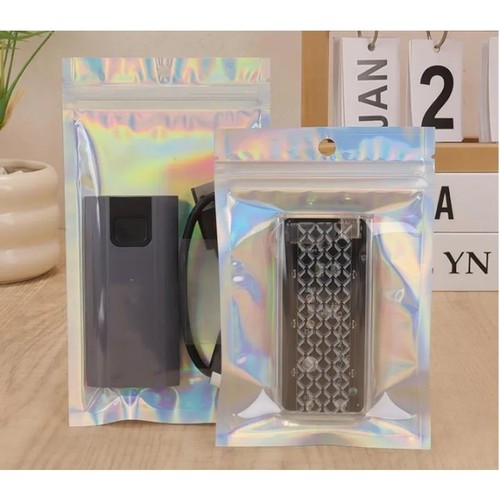100pcs holographic rainbow zip - 100pcs,