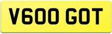 PILOTE V600G V600S V600J MOTORHOME PERSONALISED VAN REG NUMBER PLATE V600 GOT