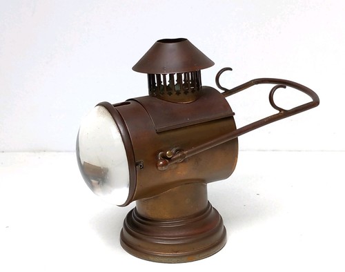 Brass bulllseye lamp vintage - brass,