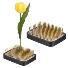 2-Pack Flower Frog 2.76" x 1.97" Rectangle Copper Flower W Rubber Base