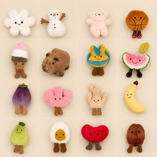 Cute plush keychain animal - cute,