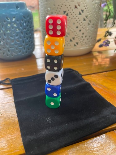 Dice set mixed colours - set,