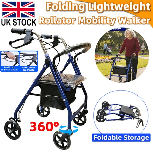 Foldable rollator walking aid - foldable,
