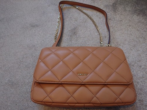 Dkny flap leather quilted bag - flap,