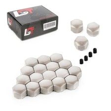20X Wheel Nut Caps Light Gray