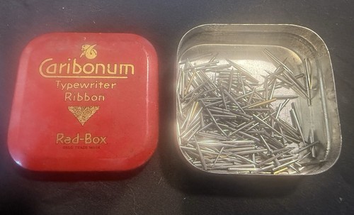 Vintage red tin with approx - vintage,