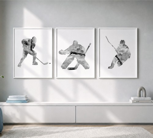 Hockey wall art set - hockey,