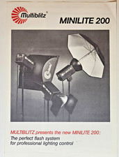 Multiblitz Minilite 200 Sales Brochure Two Pages Printed on Both Sides Germany