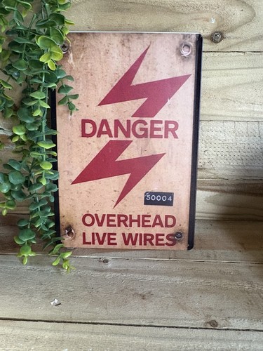 Danger overhead wires railway - wires,