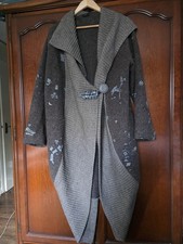 Taupe Wool Jacket Cardigan by