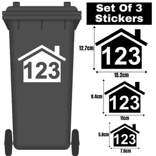 White wheelie bin house - x3,