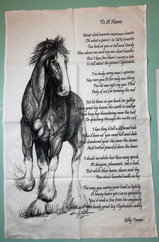 Vintage clydesdale horse tea - vintage,