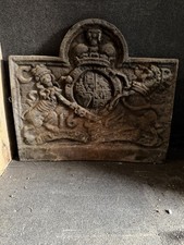 Antique Cast Iron Fire Back