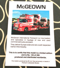 Lion Toys McGeown Scania T Cab