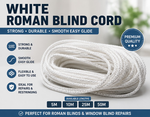 White roman blind cord - blind, string