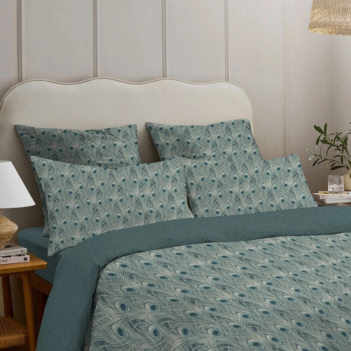 Christy green peacock - peacock, duvet