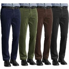 MENS CORDUROY CORD TROUSERS COTTON FORMAL CASUAL SMART BIG PLUS BELT POCKET PANT