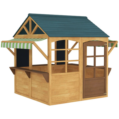 Wooden playhouse for kids - wooden,